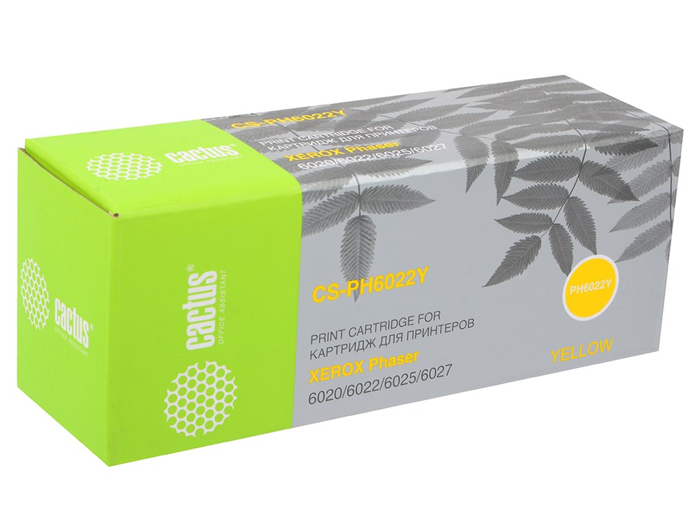Лазерный картридж Cactus CS-PH6022Y (106R02762) желтый для Xerox Phaser 6020, 6020bl, 6022, 6022nl; WorkCentre 6025, 6025bl, 6027, 6027nl (1'000 стр.)
Лазерный картридж Cactus CS-PH6022Y (106R02762) желтый для Xerox Phaser 6020, 6020bl, 6022, 6022nl; WorkCentre 6025, 6025bl, 6027, 6027nl (1'000 стр.)