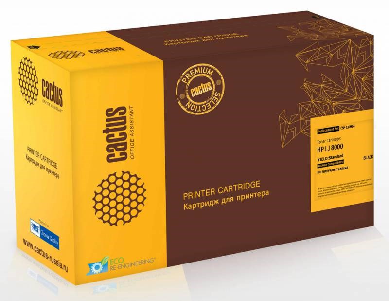 

Лазерный картридж Cactus CSP-C3909A (HP 09A) черный для принтеров HP LaserJet 5Si, 8000, 8000DN, 8000MFP, 8000N, Mopier 240 (15000 стр.)