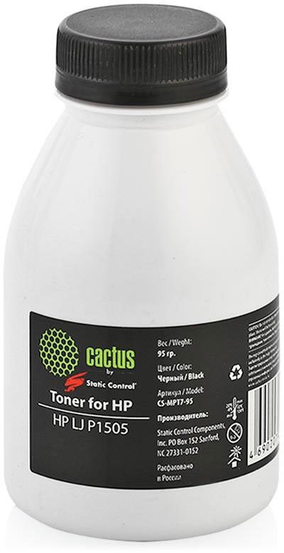 

Тонер Cactus CS-MPT7-95 (MPT7-95) черный флакон 95гр. для принтера HP LJ P1505.