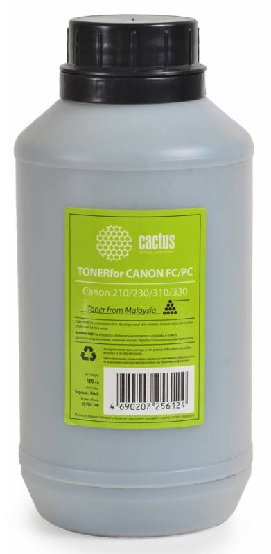 

Тонер Cactus CS-TCN-150 (TCN-150) черный флакон 150гр. для копира Canon 210, 230, 310, 330.
