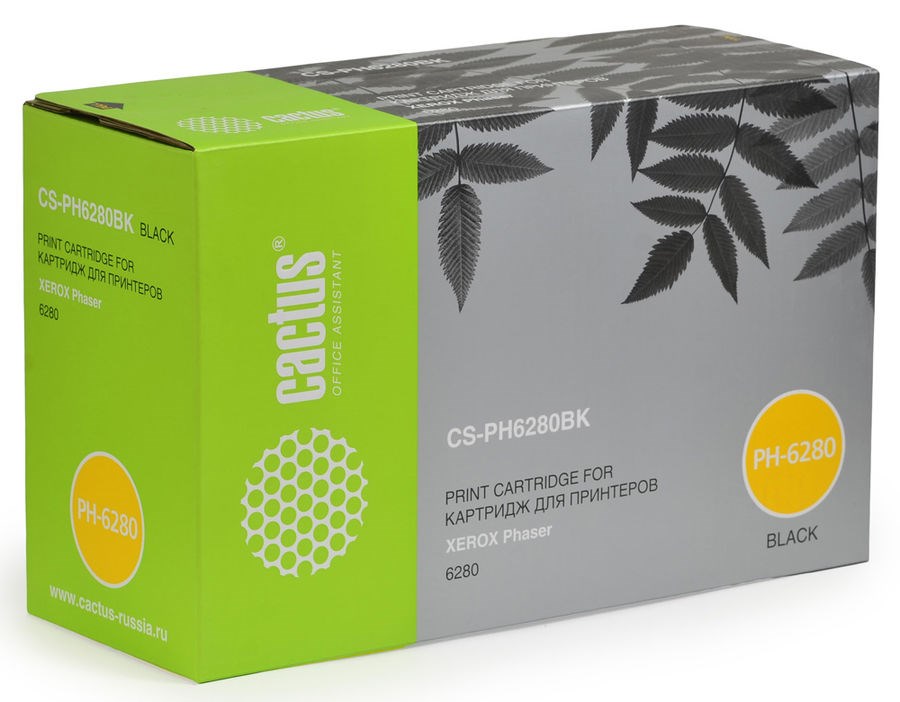 

Лазерный картридж Cactus CS-PH6280BKR (106R01403) черный для Xerox Phaser 6280, 6280dn, 6280n (7'000 стр.)