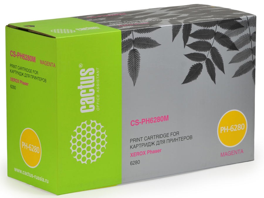 

Лазерный картридж Cactus CS-PH6280MR (106R01401) пурпурный для Xerox Phaser 6280, 6280dn, 6280n (5'900 стр.)