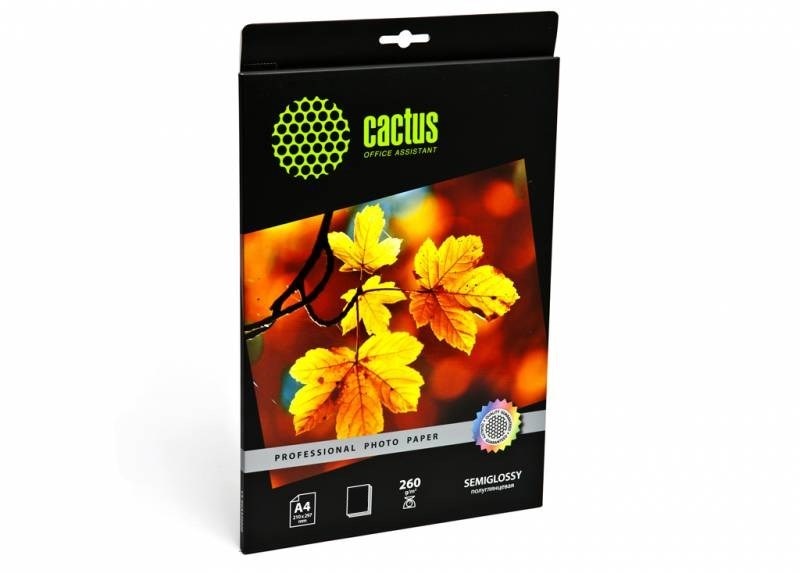 

Фотобумага полуглянцевая Cactus Prof CS-KSGA4260500 A4, 260г/м2, 500л.