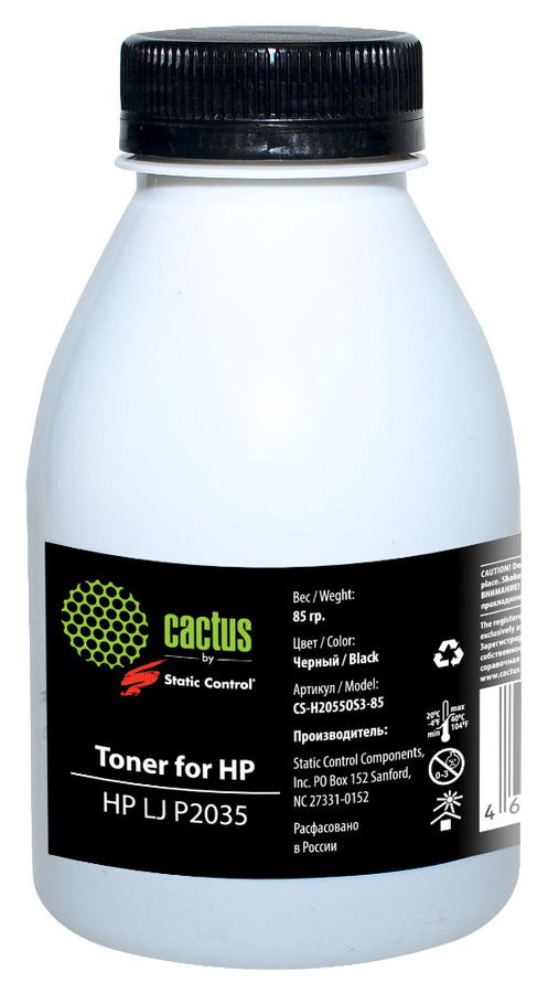 

Тонер Cactus CS-H2055OS3-85 черный (флакон 85 гр.) для картриджей HP CE505A, HP CE505D и их аналогов Cactus CS-CE505AS, CS-CE505AR