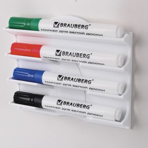 

Держатель Brauberg "Standard" магнитный 4 маркеров для доски (130х152 мм)