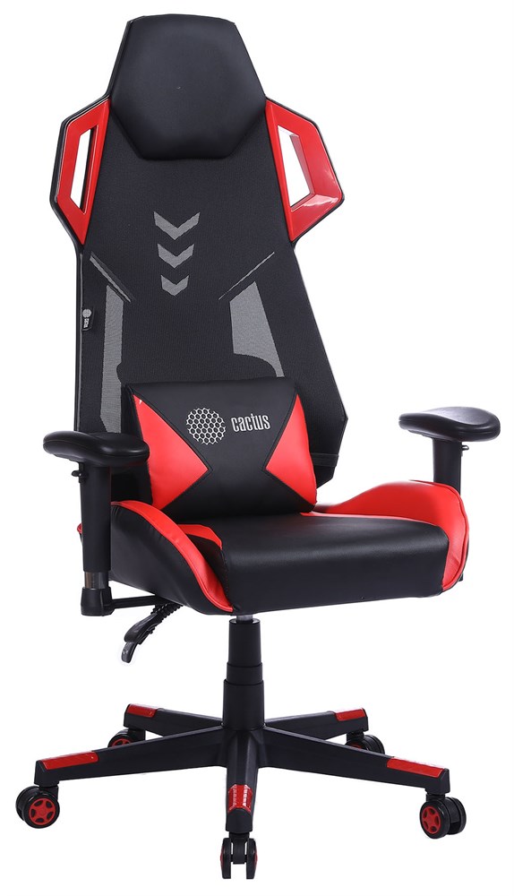 Кресло игровое  CS-CHR-090BLR цвет: черно-красный, обивка: эко .