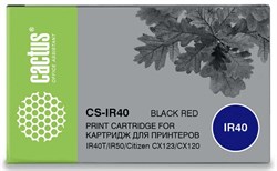 Картридж ленточный Cactus CS-IR40 черный, красный для Citizen IR40T, IR50, CX123, CX120 - фото 12004