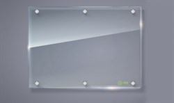 Демонстрационная доска Cactus CS-GBD-90x120-TR маркерная, стеклянная, прозрачная (90x120 см.) - фото 12544