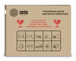 Демонстрационная доска Cactus CS-GBD-120x150-TR маркерная, стеклянная, прозрачная (120x150 см.) - фото 12556