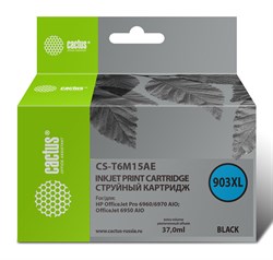 Струйный картридж Cactus CS-T6M15AE (903XL) черный для HP OfficeJet pro 6950, 6960, 6970 (37 мл) - фото 12888