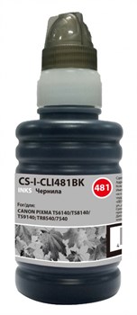 Чернила Cactus CS-I-CLI481BK фото черный для Canon Pixma TR7540, TR8540, TS6140, TS8140, TS9140 (100 мл) - фото 12892