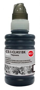 Чернила Cactus CS-I-CLI451BK черный для Canon Pixma iP6840, iP7240, iP8740, iX6840, MG5440 (100 мл) - фото 12904