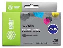 Струйный картридж Cactus CS-EPT2636 (26XL) набор для принтеров Epson Expression Premium XP-600, XP-700, XP-710, XP-800, XP-820 (19,2 мл + 3 x 11,6 мл) - фото 13086