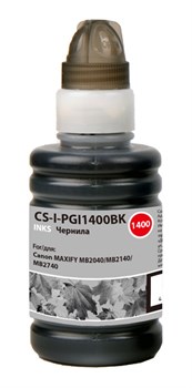 Чернила Cactus CS-I-PGI1400BK черный для Canon MAXIFY MB2040, MB2140, MB2740 (100 мл) - фото 13098