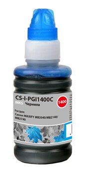 Чернила Cactus CS-I-PGI1400C голубой для Canon MAXIFY MB2040, MB2140, MB2740 (100 мл) - фото 13099