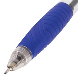 Ручка шариковая масляная автоматическая с грипом Brauberg "Metropolis", синяя, линия письма 0,35 мм - фото 13261