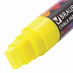 Меловой маркер Brauberg "POP-ART" желтый, сухостираемый, для гладких поверхностей, 15 мм - фото 13776