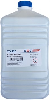 Тонер Cet NF5C CET8811500 голубой для принтера KONICA MINOLTA Bizhub C220, 280, 360 (бутылка 500 гр.) - фото 13871
