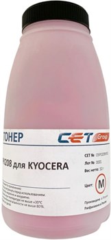 Тонер Cet PK208 OSP0208M-50 пурпурный для принтера KYOCERA Ecosys M5521cdn, M5526cdw, P5021cdn, P5026cdn (бутылка 50 гр.) - фото 13909