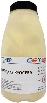 Тонер Cet PK208 OSP0208Y-50 желтый для принтера KYOCERA Ecosys M5521cdn, M5526cdw, P5021cdn, P5026cdn (бутылка 50 гр.) - фото 13911