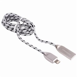 Кабель USB 2.0-Lightning, 1 м, Sonnen Premium, медь, для iPhone/iPad, передача данных и зарядка - фото 13973
