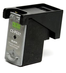 Струйный картридж Cactus CS-PG37 (PG-37) черный для Canon Pixma iP1800, iP1900, iP2500, iP2600, MP140, MP190, MP210, MP220, MP470, MX300 (9 мл) - фото 14784