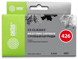 Струйный картридж Cactus CS-CLI426GY (CLI-426GY) серый для Canon Pixma MG6140, MG6240, MG8140, MG8240, MX714, MX884, MX894 (8,4 мл) - фото 14803