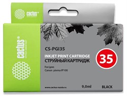 Струйный картридж Cactus CS-PGI35 (PGI-35Bk) черный для Canon Pixma iP100, iP110 (9 мл) - фото 14807