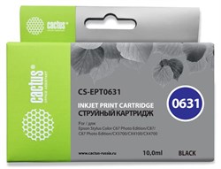 Струйный картридж Cactus CS-EPT0631 (T0631) черный для принтеров Epson Stylus C67, C67PE, C87, CX3700, CX4100, CX4700, CX5700, CX5700F (10 мл) - фото 14898