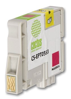 Струйный картридж Cactus CS-EPT0553 (T0553) пурпурный для принтеров Epson Stylus Photo R240, R245, RX420, RX425, RX430, RX520 (10 мл) - фото 14945