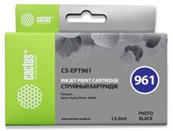 Струйный картридж Cactus CS-EPT961 (T0961) черный глянцевый для принтеров Epson Stylus Photo R2880 (13 мл) - фото 14985