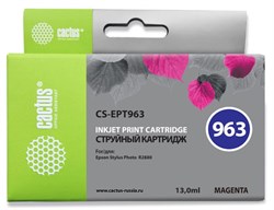 Струйный картридж Cactus CS-EPT963 (T0963) пурпурный для принтеров Epson Stylus Photo R2880 (13 мл) - фото 14987