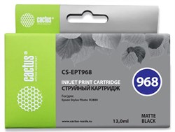 Струйный картридж Cactus CS-EPT968 (T0968) черный матовый для принтеров Epson Stylus Photo R2880 (13 мл) - фото 14992