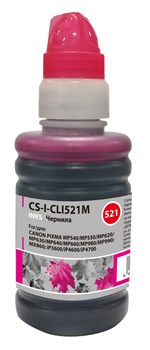 Чернила Cactus CS-I-CLI521M пурпурный для Canon PIXMA MP540, MP550, MP620, MP630, MP640 (100 мл) - фото 15165