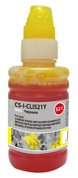 Чернила Cactus CS-I-CLI521Y желтый для Canon PIXMA MP540, MP550, MP620, MP630, MP640, MP660 (100 мл) - фото 15166