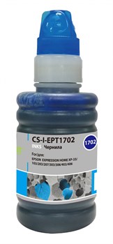 Чернила Cactus CS-I-EPT1702 голубой для Epson ExpIession Home XP-33, 103, 203, 207, 303 (100 мл) - фото 15201