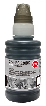 Чернила Cactus CS-I-PGI520BK черный для Canon PIXMA MP540, MP550, MP620, MP630, MP640 (100 мл) - фото 15212
