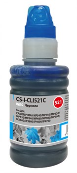 Чернила Cactus CS-I-CLI521C голубой для Canon PIXMA MP540, MP550, MP620, MP630, MP640, MP660 (100 мл) - фото 15213