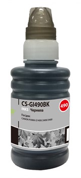 Чернила Cactus CS-GI490BK черный для Canon Pixma G1400, G2400, G3400 (100 мл) - фото 15223