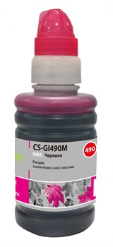Чернила Cactus CS-GI490M пурпурный для Canon Pixma G1400, G2400, G3400 (100 мл) - фото 15225