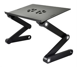 Стол для ноутбука Cactus CS-LS-T8-C серебристый с кулером (27x42см) - фото 15347