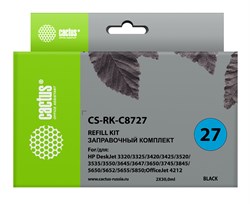 Заправочный набор Cactus CS-RK-C8727 черный для HP DeskJet 3320, 3325, 3420, 3425, 3520, 3535; OfficeJet 4212 (2*30ml) - фото 15547