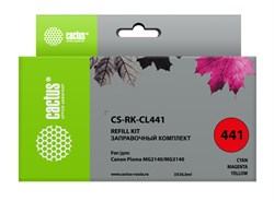 Заправочный набор Cactus CS-RK-CL441 многоцветный для Canon MG2140, MG3140 (3*30ml) - фото 15555