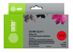 Заправка для ПЗК Cactus CS-RK-CL511 цветной Canon MP240, MP250, MP260, MP270 (3*30ml) - фото 15556