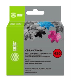 Заправка для ПЗК Cactus CS-RK-CAN426 цветной Canon PIXMA iP4840 (4*30ml) - фото 15572