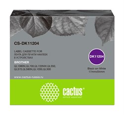 Картридж ленточный Cactus CS-DK11204 черный для Brother P-touch QL-500, QL-550, QL-700, QL-800 - фото 15607