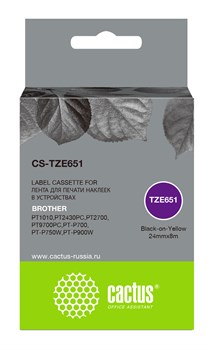 Картридж ленточный Cactus CS-TZE651 черный для Brother 1010, 1280, 1280VP, 2700VP - фото 15619