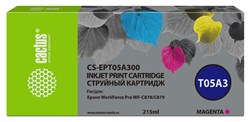 Струйный картридж Cactus CS-EPT05A300 (T05A3) пурпурный для Epson WorkForce Pro WF-C878, C879 (215 мл) - фото 16197