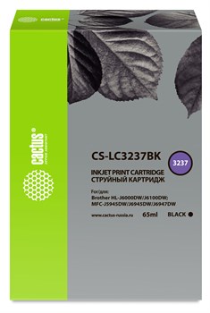 Струйный картридж Cactus CS-LC3237BK (LC3237BK) черный для Brother HL-J6000DW, J6100DW (65 мл) - фото 16201