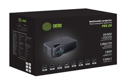 Проектор Cactus CS-PRE.05WT.WXGA LCD 1800Lm (1280x720) 1500:1 ресурс лампы:30000часов 1xUSB typeA 2xHDMI 1.75кг - фото 16363